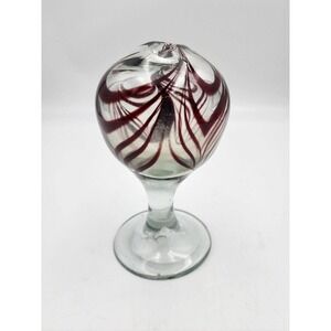 Brian Maytum Oil Lamp Signed Swirl Handmade Glass Ball Design